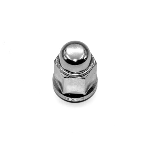 Image of 20PCS 1.4 inch Chrome 14x1.5 Closed End Bulge Acorn Lug Nuts - Cone Seat - 19mm Hex Wheel Lug Nut Compatible with Accord Civic Element HR-V Escape Sierra