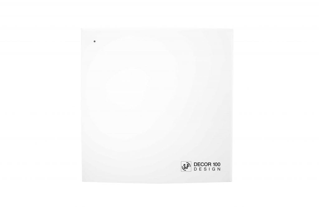 Aeratore extra piatto Decor 100 CZ, 10,7 W, 80 m3/h, con valvola di ritegno