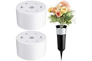 Cemetery Grave Inserts for Bouquets - Waterproof Set of 6