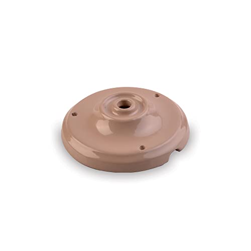 AMARCORDS - Rosace en porcelaine pour suspension couvre-fils en céramique avec rosace colorée BLEU TAUPE