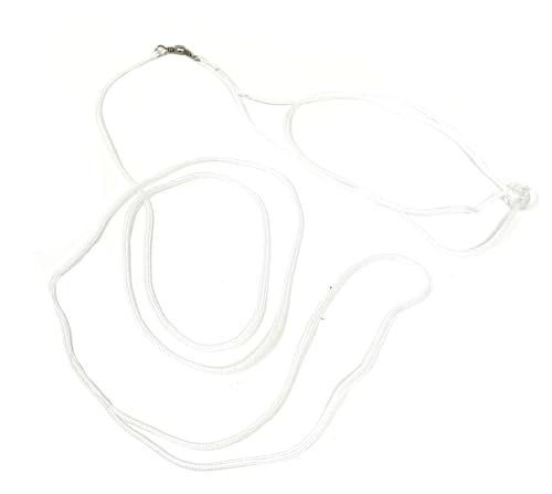 Guinzaglio per esposizioni di cani, in nylon, per cani di piccola taglia media e grande, bianco, 1,5 mm x 120 cm