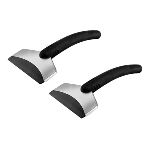 SUPVOX 2 Piezas Raspador de Hielo y Pala de Nieve para Parabrisas de Coche Inoxidable Duradero Mango Ergonómico Antideslizante para Limpieza Invierno