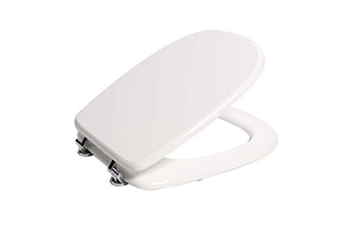  COPRIVASO IN LEGNO MDF CON CERNIERE OTTONE CROMATO PER TESI IDEAL STANDARD COLORE BIANCO