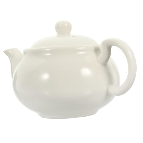Amosfun Service à Thé En Porcelaine Blanche Design Sécurisé Théière Portable Pour Maison, Bureau Et Restaurant