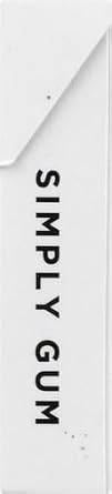 Simply Gum | Spearmint | Plant- Based Chewing Gum | Pack of One (15 Pieces Total) | Synthetic Plastic Free + Aspartame Free + non GMO (Pack of 3)