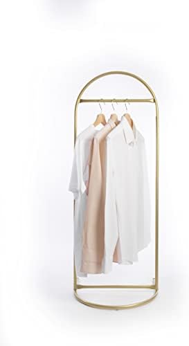 VEGAINDOOR Oval Metal Clothes Rack Strong Garment Rack, Industrial Clothing Rack,Heavy Duty Clothes Rack,Portable Clothing Rack Hanging Clothes Rack for Small Spaces and Rooms Gold,Black,White (GOLD)