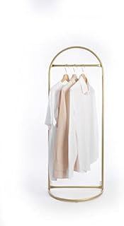 VEGAINDOOR Oval Metal Clothes Rack Strong Garment Rack, Industrial Clothing Rack,Heavy Duty Clothes Rack,Portable Clothing Rack Hanging Clothes Rack for Small Spaces and Rooms Gold,Black,White (GOLD)