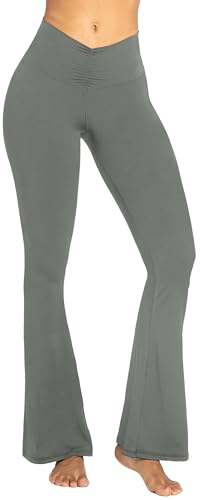 Image of Sunzel Flare Leggings, Crossover Yoga Pants with Tummy Control, High-Waisted and Wide Leg