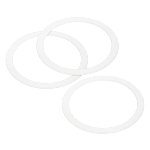 sourcing map Dichtung Weiß Silikon Ring 72x88x2.5mm für 12-Becher Alu Kaffeekanne Paket von 3
