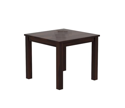 Image of Sheesham Wood Dining Table Set of 4 | Compact 4 Seater Wooden Dining Set for Home & Dining Room | Solid Wood Dining Table with Cushioned Chairs | Dark Walnut Finish