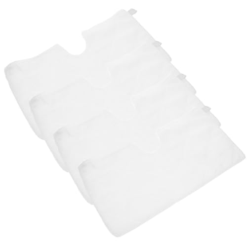 IWOWHERO 4 Almohadillas de Recambio para Mopa a Vapor Reutilizables Cabezal de Fibra Blanca 32X18X05 CM Accesorios Compatibles para Limpieza de Suelos Cocina y Baño Suministros de