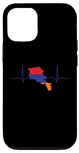 Carcasa para iPhone 14 Armenia Corazón Armenio Latido del corazón Vintage Armenia Mapa