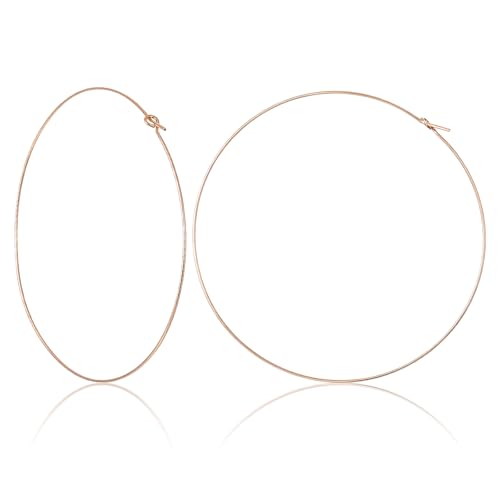 Thin Gold Hoop Earrings for Women 70mm/2.75in Large Thin Hoop Earrings Lightweight Big Gold Hoop Earrings for Women Jewelry Gifts