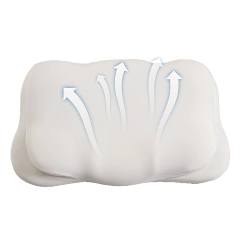 Uonguon Cloud Pillow - Almohada viscoelástica transpirable, soporte para el cuello con diseño ergonómico contorneado, cómoda almohada para dormir, facilidad de presión de alta densidad, reposacabezas