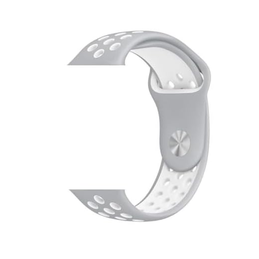 OMNII FAST PULSEIRA SPORT SILICONE NK FURO PARA APPLE WATCH 1 2 3 4-42/44mm - CINZA/BRANCO