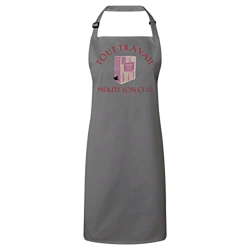 Tablier cuisine premium Tout Travail Mérite Son Cubi en coton lavable