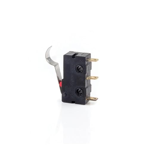 POWTAXBJGD 10Pcs Limit Switch NO NC 3 Pins PCB Terminals SPDT 5A 125V 250V 29mm Roller Arc Lever Snap Action Push Microswitches(KW12-wan)
