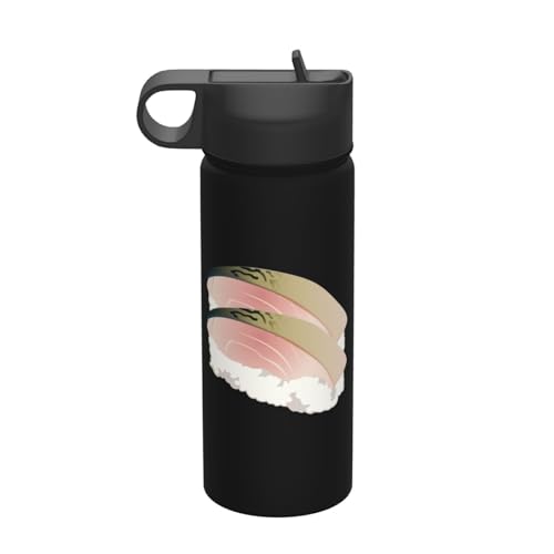魔法瓶 鯖寿司 水筒 530ml タンブラー ステンレスボトル コーヒーカップ ウォーターボトル ストロー付き 大容量 真空断熱 保温保冷 子供 通勤 通学 登山 旅行 スポーツ かわいい おしゃれ プレゼント