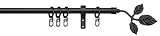 Gardinenstange Toskana 1, schwarz, 16mm Durchmesser, 120cm, inkl. Trägern