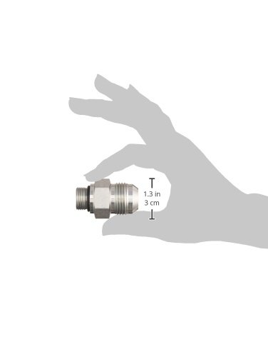 Image of Brennan Industries 6400-12-08-O Steel Straight Tube Fitting, 1-1 /16 inch-12 SAE x 3 /4 inch-16 SAE ORB Thread, 3 /4 inch Male JIC x 3 /4 inch Male O-Ring Boss