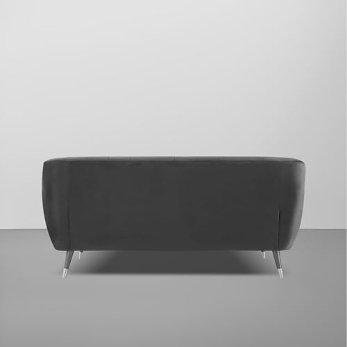 Image of Casaliving Anyse 3 Seater Sofa Set for Living Room (Black Fabric) Premium Fabric Sofa