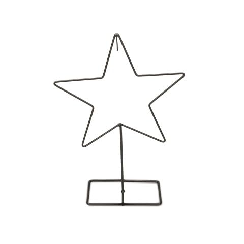 NaDeco Metallstern in Schwarz mit Fu und Deko-Haken, whlbar in Gren von  20 bis 40cm Drahtstern zum Basteln Dekostern fr Weihnachten ...