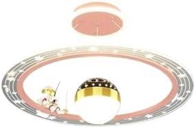 Astronaut LED Star Projector Ceiling Light - Dimmable Kids Pendant Chandelier for Nursery, Playroom, Baby Room - Colorful Pink, White, Blue Lighting Decor