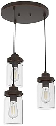 Hunter Fan Company 19157 Devon Park Cluster Pendant Light, Onyx Bengal