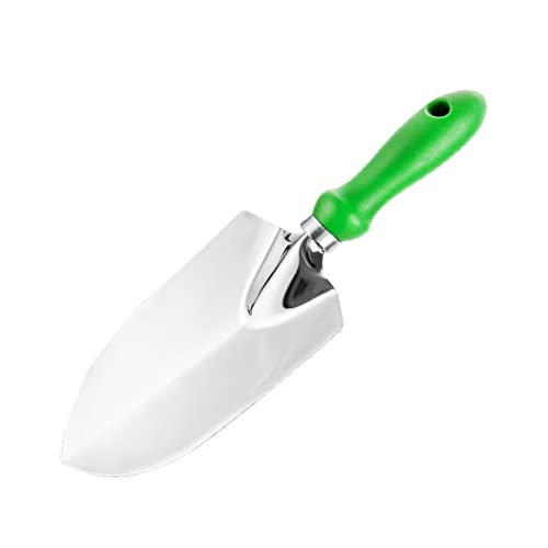 Gartenkelle & Handbreite Schaufel Edelstahl Rostbeständig Ergonomischer Griff Perfektes Werkzeug für Gartenarbeit, Jäten, Umpflanzen und Graben in Gartenbeeten