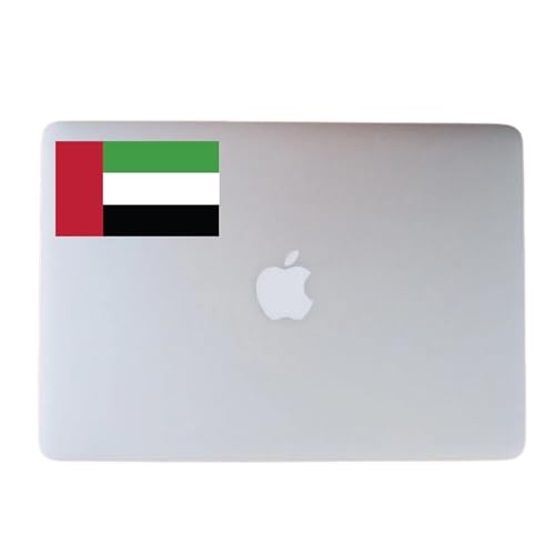 مجموعة ستيكرات لاصقة من الفينيل بتصميم علم الامارات العربية المتحدة من الفخامة مكونة من قطعتين مقاس 15×10 سم مقاومة للماء والطقس ومحمصة بالاشعة فوق البنفسجية للسيارات واللابتوب والزجاجات وغيرها