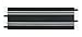 Carrera GO 61602 Straight Track Expansion Accessory Pack - Includes Two 13.46” Pieces - for Use with 1:43 Scale GO Slot Car Racetrack Systems