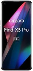 OPPO Find X3 Pro Smartphone 5G, Qualcomm 888, Display 6.7”QHD+AMOLED 120Hz, 4 Fotocamere 2*50MP, RAM 12GB+ROM 256GB, 4500mAh, WiFi6, Dual Sim, [Versione Italiana], Black