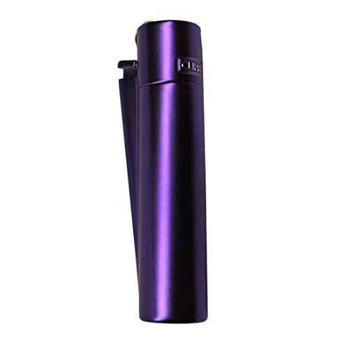 Peppiges violett Clipper Metall Gas-Feuerzeug Deep Purple mit SOFORTGRAVUR +VORSCHAU: Gravur inklusive (Gasfeuerzeug, nachfüllbar) Cover