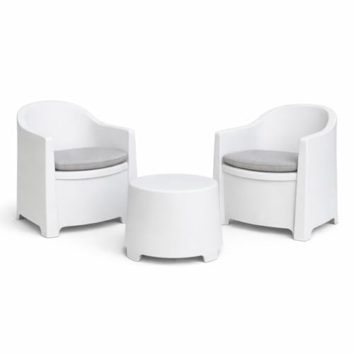 🏡 Dimensioni Perfette: Le poltrone misurano 53x59x75 cm mentre il tavolino è di 41x35x38 cm; dimensioni ideali per qualsiasi spazio; che sia un piccolo balcone o un ampio terrazzo; assicurando un utilizzo efficiente dello spazio disponibile