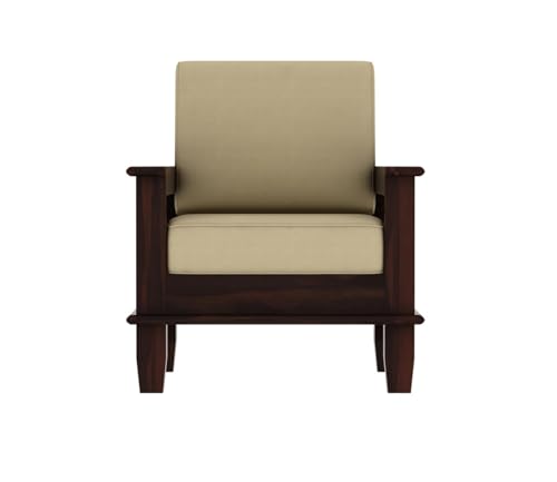 Image of Sheesham Wood 5 Seater Sofa Set for Living Room Home Office || 3+1+1 Solid Wood Sofa Sets Wooden Sofa Sets 5 Seater (Walnut Finish)