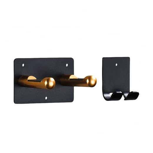 Universal Hair Dryer Holder, Frosted Black Gold Bathroom Wall Mounted Organizer, 2 Mounting Options for Wall Cabinet Door(Standard Set (2pcs))