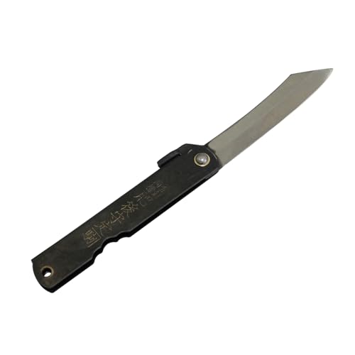 (Tamaño L 183Mm) Made in Japan Higonokami Plegable Chrome Cuchillo del Cuello de Bolsillo
