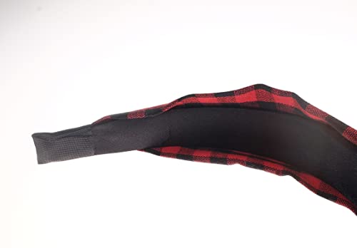 Vivian & Vincent 2 Pack Of Womens Vintage Plaid Headbands Headwraps Hair Band Valentines Gifts For Her Buffalo Plaid Black And Red thumb #5