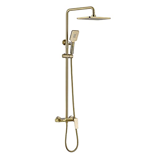 Mitigeur douche en laiton avec douchette 3 modes et inverseur de baignoire intégré