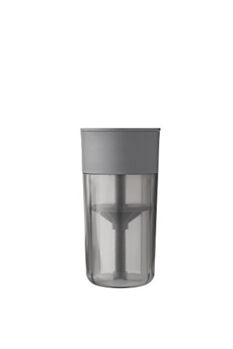 Stelton CHEESE-IT Parmesan Mill - Makes Fine Cheese - Modern Handheld Grater, Twist-Top Lid, Plastic & Stainless Steel Build - Space-Saving Storage Container - Refrigerator & Dishwasher Safe - Grey