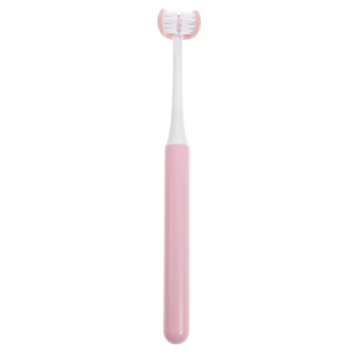 BCOATH Cepillo de Dientes para Adultos Diseño de Triple Cara con Cerdas Suaves para Cuidado Bucal Completo Mango Ergonómico y Portátil para Casa y Viajes