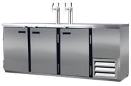 Stainless Steel, Four Beer Dispenser, 4 Kegs, 26 Cubic Feet