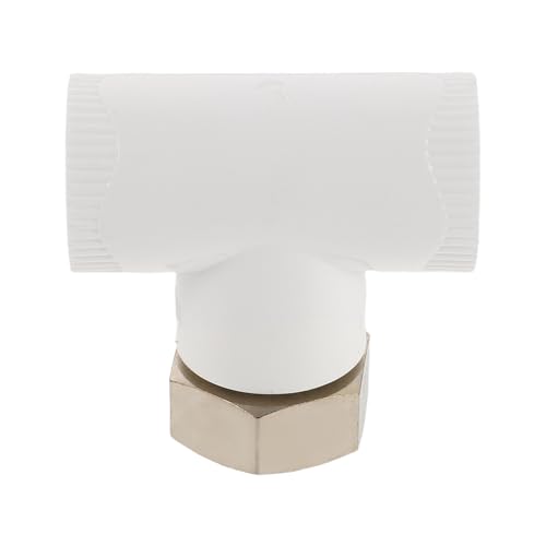 jojofuny Adaptador divisor de tubería para calentador de agua, conector de tres vías con rosca interna de 1 pulgada, convertidor de unión en T para sistema de agua caliente.