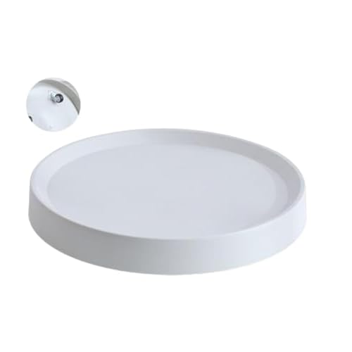 Dulcicasa 植木鉢台 キャスター付き 円形 プラスチック製 グレー(内径24.5cm) ? 360°回転 移動便利 鉢受けトレー 屋内外対応 (ホワイト(内径21.5cm))