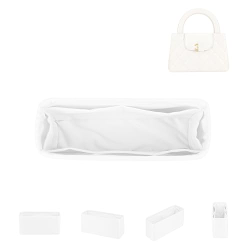 Image of DGAZ Silk Purse Organizer Insert For Chanel Kelly bags,Silky Smooth Bag Organizer,Luxury Handbag & Tote Shaper(Mushroom,Large)