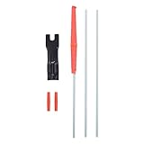 Drapeau de vélo à mât en fibre de verre : étanche et suffisamment résistant aux intempéries et aux chocs, drapeau de sécurité pour vélo de chasse