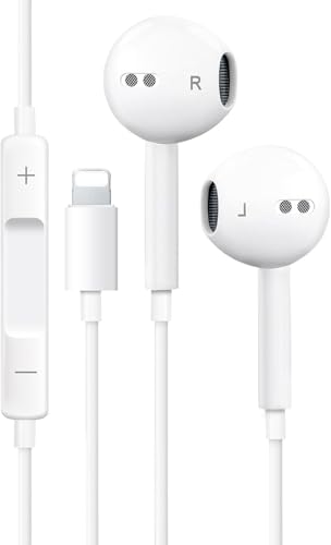 Headphones for iPhone Earbuds in-Ear Wired Earphones with Built-in Microphone & Volume Control,...