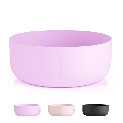 POWCAN 40 oz Silicone Water Bottle Boot, Anti-Slip and Anti-Noise Protective Sleeve, Non-Toxic and Tear-Resistant, Accessory Silicone Water Bottle Protector for Extra Protection (Misty Lilac)