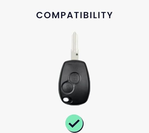 Image of TPU Car Key Cover Black & Golden Compatible for Renault Duster,Logan,Verito,Lodgy Nissan Terrano (Renault & Nissan, 2 Button Remote Key)