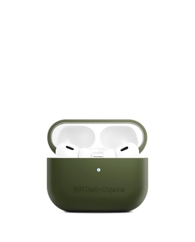 Image of Dailyobject Leatherite AirPods Case Cover Compatible with Apple Airpods Pro 2 | Durable Leatherite Material | Shock Resistant & Lightweight | Compatible Wireless Charging | Stylish Design - (Green)